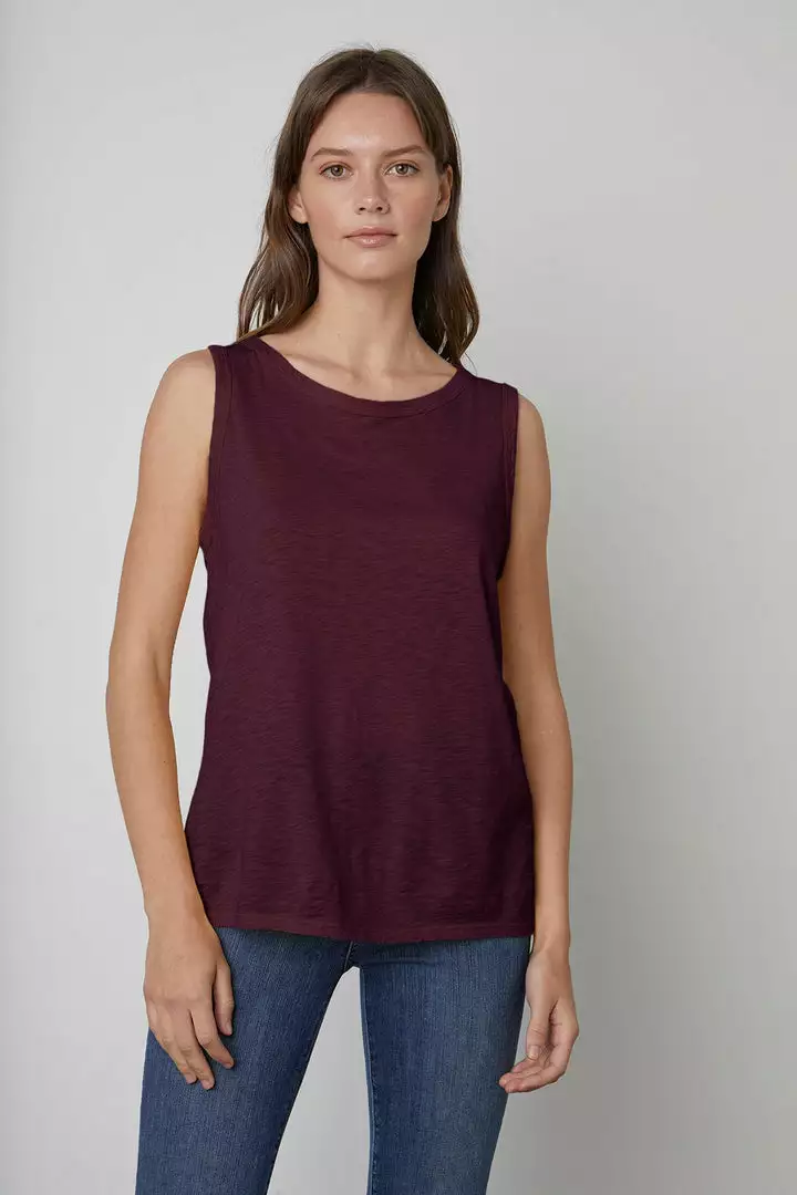 Velvet By Graham & Spencer TAURUS COTTON SLUB TANK Womens 14 Velvet By Graham & Spencer TAURUS COTTON SLUB TANK Womens