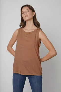 Velvet By Graham & Spencer TAURUS COTTON SLUB TANK Womens
