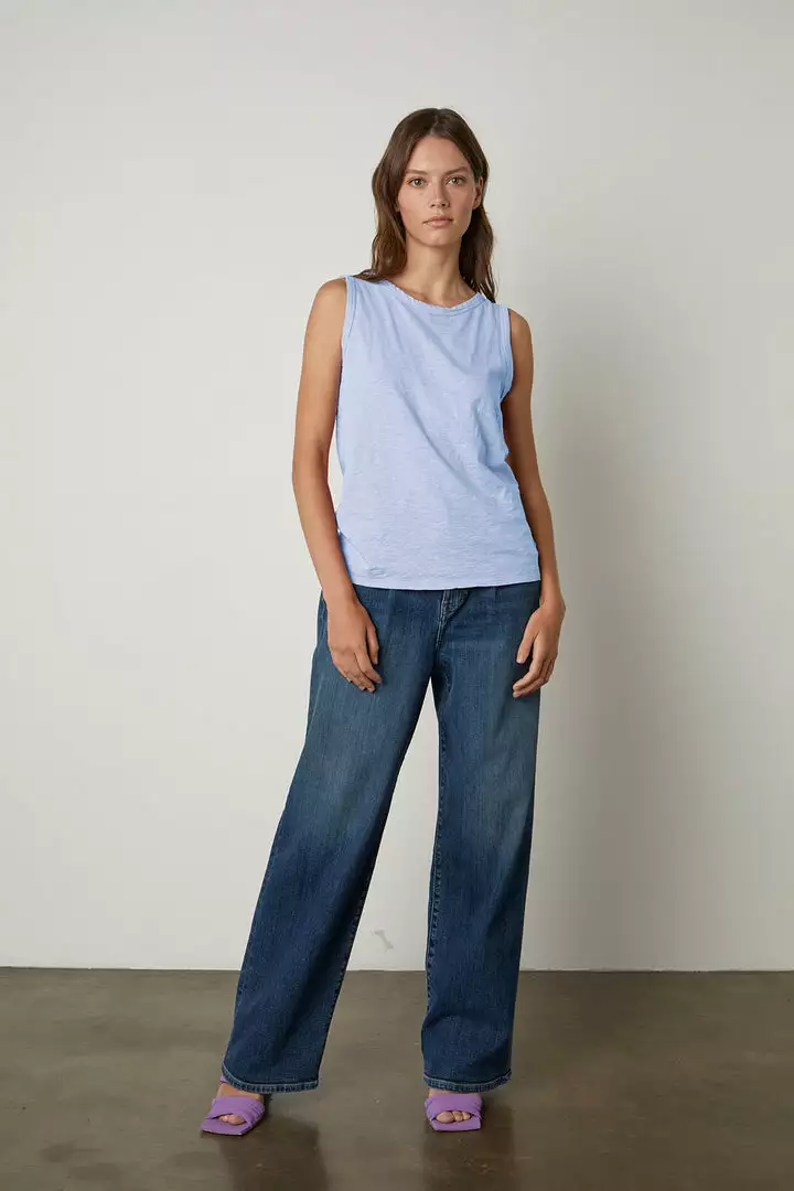 Velvet By Graham & Spencer TAURUS COTTON SLUB TANK 58 Velvet By Graham & Spencer TAURUS COTTON SLUB TANK