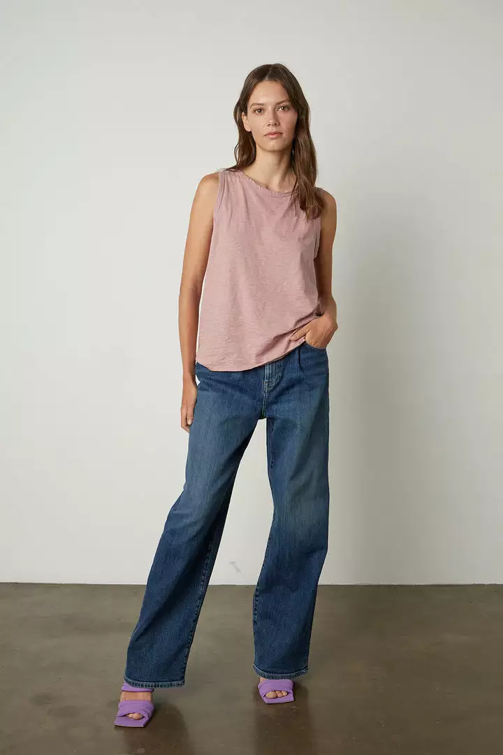 Velvet By Graham & Spencer TAURUS COTTON SLUB TANK 63 Velvet By Graham & Spencer TAURUS COTTON SLUB TANK