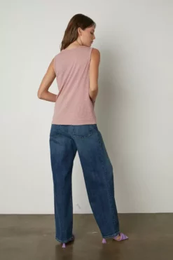 Velvet By Graham & Spencer TAURUS COTTON SLUB TANK 140 Velvet By Graham & Spencer TAURUS COTTON SLUB TANK