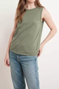 Velvet By Graham & Spencer Womens TAURUS COTTON SLUB TANK