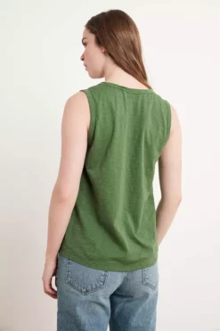 Velvet By Graham & Spencer Womens TAURUS COTTON SLUB TANK