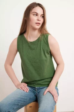 Velvet By Graham & Spencer Womens TAURUS COTTON SLUB TANK