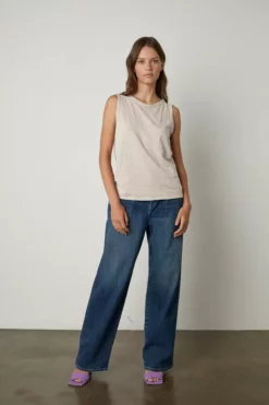 Velvet By Graham & Spencer Womens TAURUS COTTON SLUB TANK