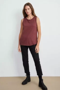 Velvet By Graham & Spencer Womens TAURUS COTTON SLUB TANK