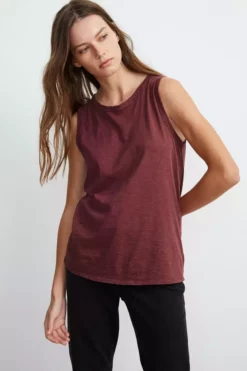 Velvet By Graham & Spencer Womens TAURUS COTTON SLUB TANK