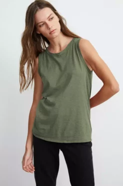 Velvet By Graham & Spencer Womens TAURUS COTTON SLUB TANK