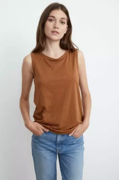 Velvet By Graham & Spencer Womens TAURUS COTTON SLUB TANK