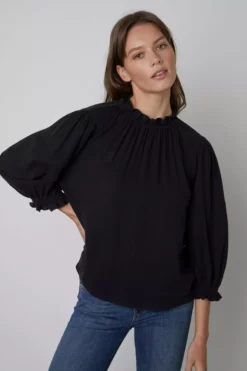 Velvet By Graham & Spencer TEAGAN PUFF SLEEVE TEE Womens