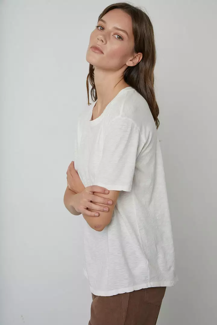 Velvet By Graham & Spencer TERA COTTON SLUB TEE Womens 2 Velvet By Graham & Spencer TERA COTTON SLUB TEE Womens