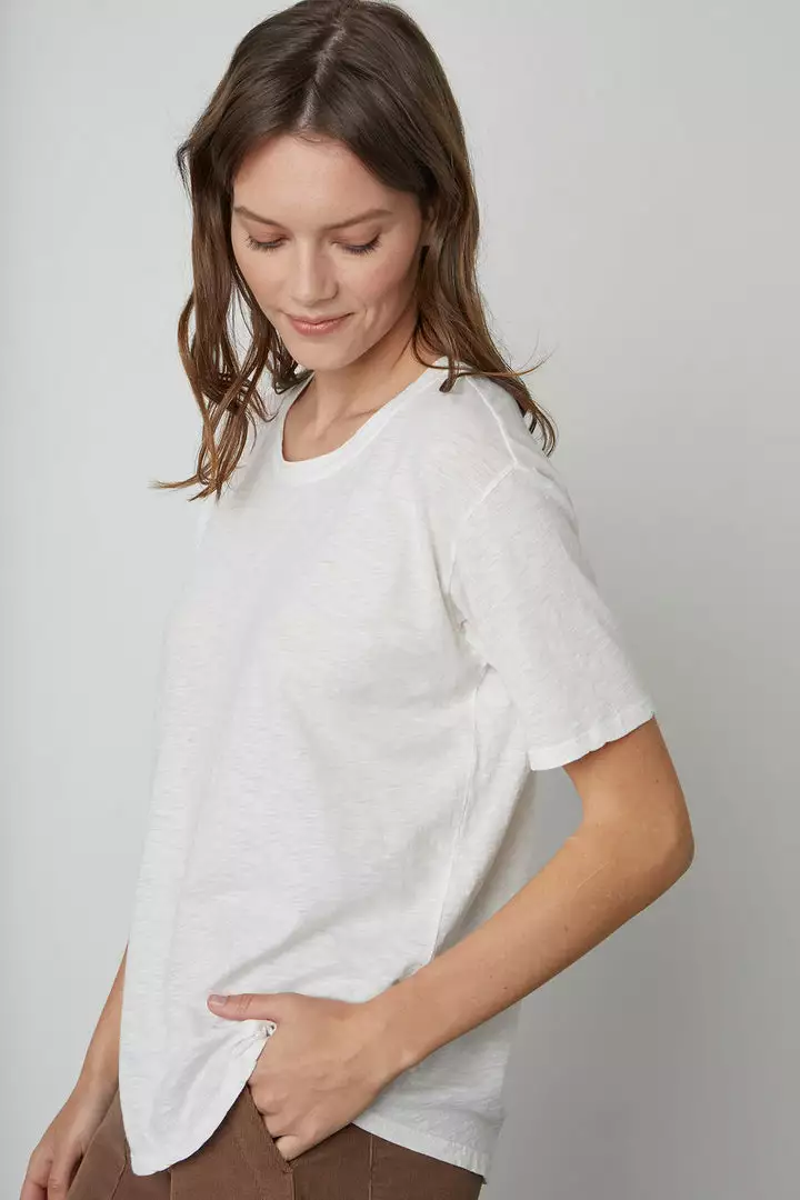 Velvet By Graham & Spencer TERA COTTON SLUB TEE Womens 1 Velvet By Graham & Spencer TERA COTTON SLUB TEE Womens