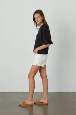 Velvet By Graham & Spencer Womens UMA PUFF SLEEVE TEE