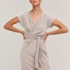 Velvet By Graham & Spencer Womens VERONICA COTTON SLUB WRAP DRESS