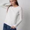 Velvet By Graham & Spencer CAROLINA COTTON THERMAL TEE Womens