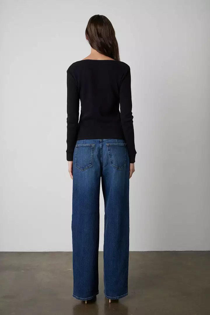 Velvet By Graham & Spencer Womens HILARY COTTON THERMAL HENLEY 8 Velvet By Graham & Spencer Womens HILARY COTTON THERMAL HENLEY