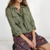 Velvet By Graham & Spencer Womens DIXIE CROPPED ARMY JACKET