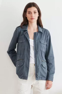 Velvet By Graham & Spencer RUBY LIGHT-WEIGHT ARMY JACKET Womens