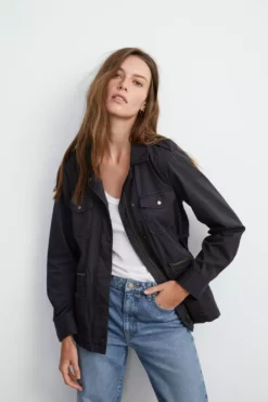 Velvet By Graham & Spencer RUBY LIGHT-WEIGHT ARMY JACKET