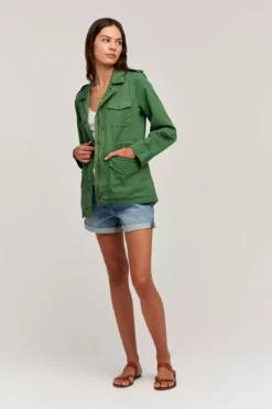 Velvet By Graham & Spencer RUBY LIGHT-WEIGHT ARMY JACKET Womens
