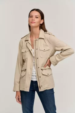 Velvet By Graham & Spencer RUBY LIGHT-WEIGHT ARMY JACKET Womens