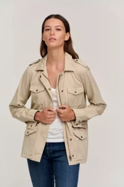 Velvet By Graham & Spencer RUBY LIGHT-WEIGHT ARMY JACKET Womens