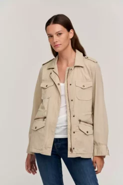 Velvet By Graham & Spencer RUBY LIGHT-WEIGHT ARMY JACKET Womens