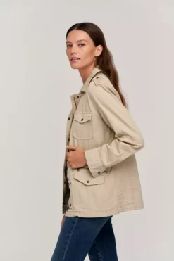 Velvet By Graham & Spencer RUBY LIGHT-WEIGHT ARMY JACKET Womens