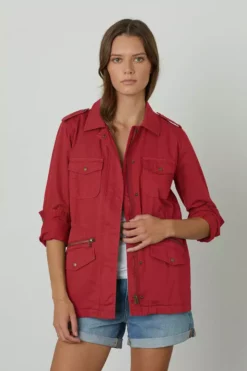 Velvet By Graham & Spencer RUBY LIGHT-WEIGHT ARMY JACKET