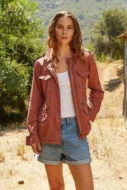 Velvet By Graham & Spencer RUBY LIGHT-WEIGHT ARMY JACKET Womens