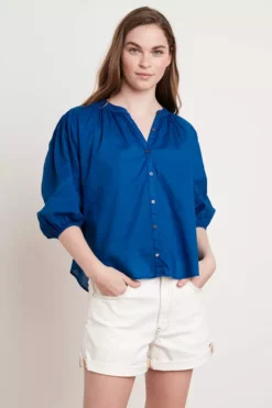 Velvet By Graham & Spencer EMBERLY BUTTON-UP BLOUSE Womens