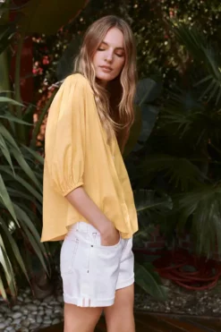 Velvet By Graham & Spencer EMBERLY BUTTON-UP BLOUSE Womens