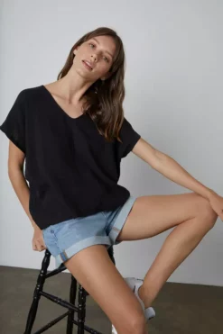 Velvet By Graham & Spencer ELSA COTTON GAUZE TOP Womens 13 Velvet By Graham & Spencer ELSA COTTON GAUZE TOP Womens