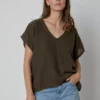 Velvet By Graham & Spencer ELSA COTTON GAUZE TOP Womens