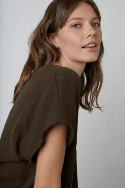 Velvet By Graham & Spencer ELSA COTTON GAUZE TOP Womens