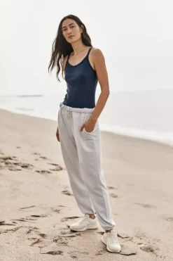 Velvet By Graham & Spencer Womens ALIZA RIBBED COTTON LAYERING TANK