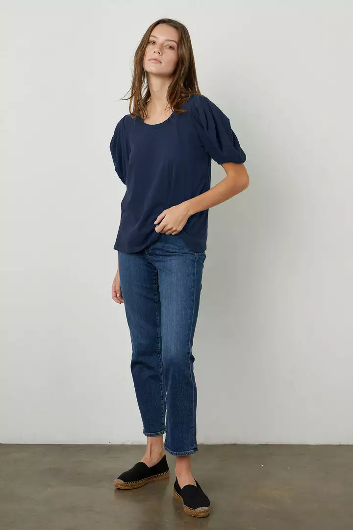 Velvet By Graham & Spencer Womens KIERA PUFF SLEEVE TEE 6 Velvet By Graham & Spencer Womens KIERA PUFF SLEEVE TEE
