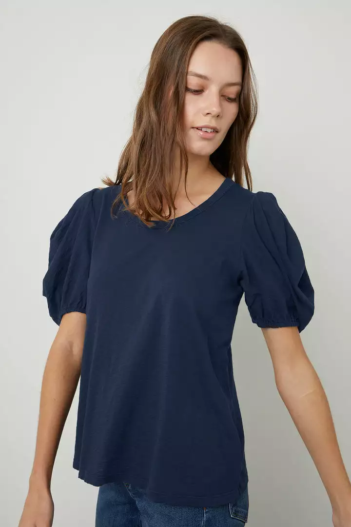 Velvet By Graham & Spencer Womens KIERA PUFF SLEEVE TEE 5 Velvet By Graham & Spencer Womens KIERA PUFF SLEEVE TEE