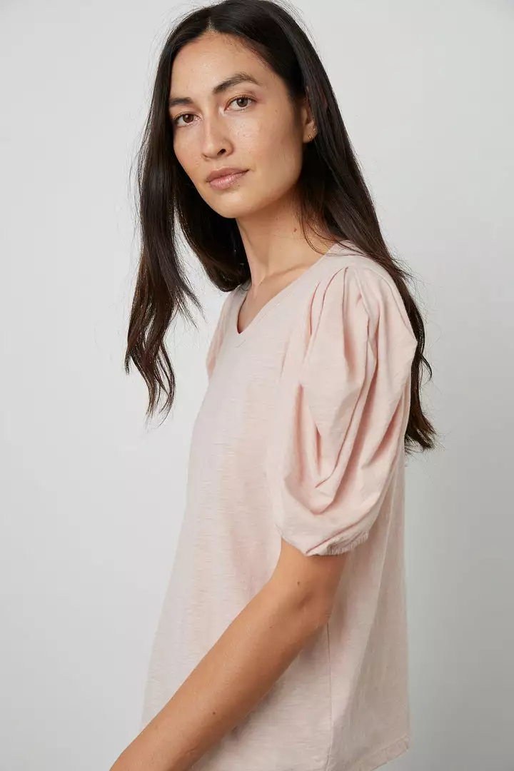 Velvet By Graham & Spencer Womens KIERA PUFF SLEEVE TEE 10 Velvet By Graham & Spencer Womens KIERA PUFF SLEEVE TEE