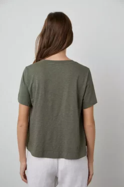 Velvet By Graham & Spencer LULA COTTON SLUB SWING TEE Womens