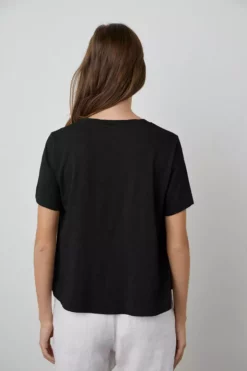 Velvet By Graham & Spencer LULA COTTON SLUB SWING TEE Womens