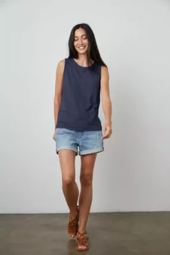 Velvet By Graham & Spencer Womens TAURUS COTTON SLUB TANK