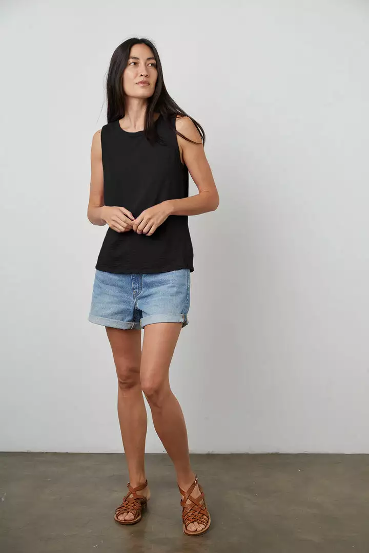 Velvet By Graham & Spencer TAURUS COTTON SLUB TANK 51 Velvet By Graham & Spencer TAURUS COTTON SLUB TANK