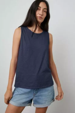 Velvet By Graham & Spencer Womens TAURUS COTTON SLUB TANK