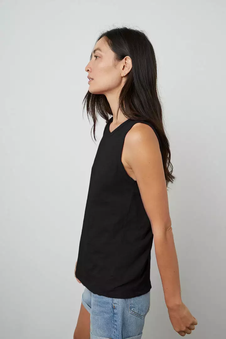 Velvet By Graham & Spencer TAURUS COTTON SLUB TANK 50 Velvet By Graham & Spencer TAURUS COTTON SLUB TANK