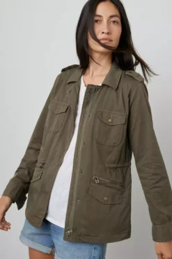 Velvet By Graham & Spencer RUBY LIGHT-WEIGHT ARMY JACKET Womens