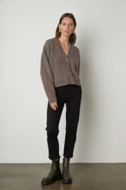 Velvet By Graham & Spencer FRIDA BUTTON FRONT CARDIGAN