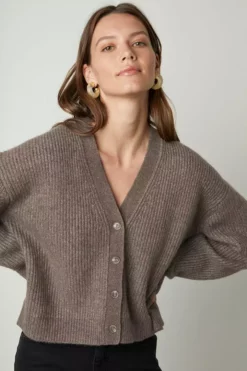 Velvet By Graham & Spencer FRIDA BUTTON FRONT CARDIGAN