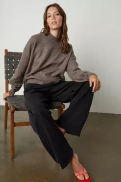 Velvet By Graham & Spencer LAINE MOCK NECK SWEATER Womens