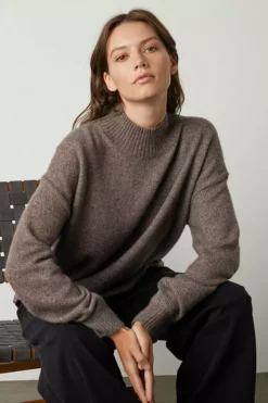 Velvet By Graham & Spencer LAINE MOCK NECK SWEATER Womens